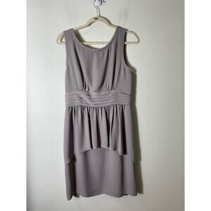 BCBG Maxazria  Gray Sleeveless Knee Length Cocktail Dress Sz 10